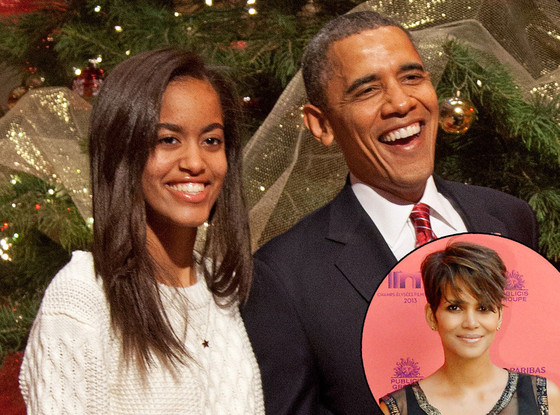Malia Obama, Barack Obama, Halle Berry Malia Obama, Barack Obama, Halle Berry